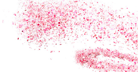 Fototapeta premium Abstract pink confetti background with percentage signs. Ideal for sale banners, promotions, and celebratory designs.
