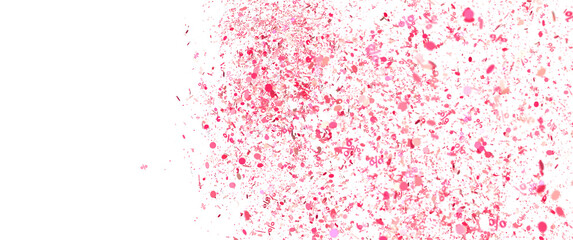 Abstract background with pink confetti and percentage symbols. Perfect for sales, discounts, and promotions.
