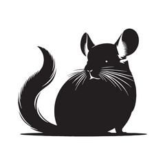Simple yet impactful chinchilla vector design showcasing silhouette for web icons – chinchilla silhouette – chinchilla vector – chinchilla illustration – silhouette of chinchilla – chinchilla icon

