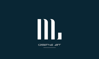 ML, LM, M, L abstract letters logo monogram