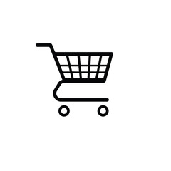 Shopping cart icon vector illustration for online store ecommerce retail business purchase design 100