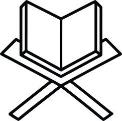 holy quran icon. outline icon