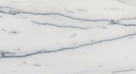 Elegant White Marble Texture with Gray Veins Background