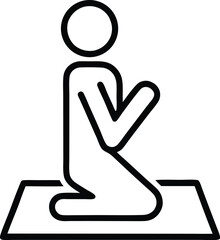 praying icon vector illustration