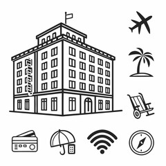 Obraz premium vector illustration of a city