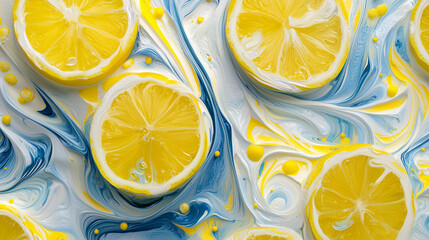 lemon slices background