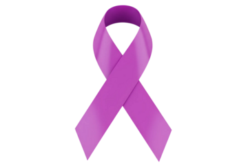 Purple ribbon awareness isolated transparent background png