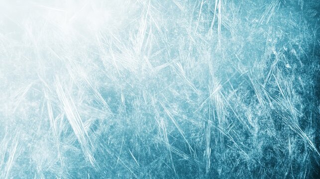 Bright grainy cyan blue frozen ice surface with abstract textured gradient, minimal monochrome banner background in high resolution