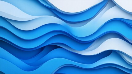 Fototapeta premium Smooth blue gradient background with curved lines and modern design