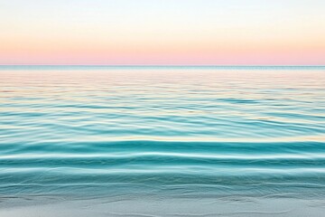 Obraz premium Calm ocean sunset, tranquil beach scene, peaceful waves, travel, relaxation