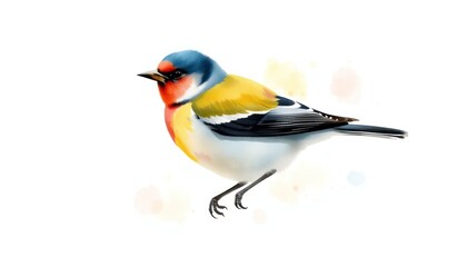 Obraz premium Colorful bird illustration, soft watercolor style