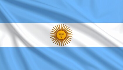 Argentine flag background with waving texture