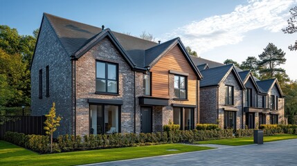 Luxury Homes: Modern Brick Townhouses in a Picturesque Setting