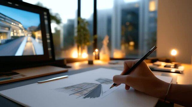 1_Designing a pedestrian-friendly street in a cozy studio