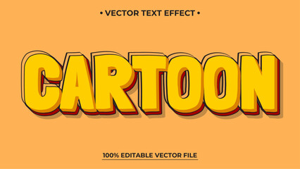 Editable text style effect - cartoon retro text in grunge style theme