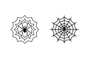 Spiderweb Vector Design Spooky Cobweb Illustration Graphic Creepy Spider Web Symbol