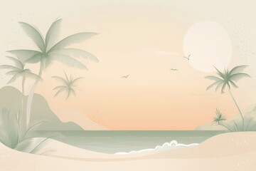 whimsical tropical beach