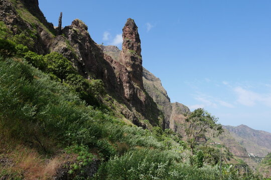 Fels und Zuckerrohr bei Xoxo auf Santo Ant&aacute;o