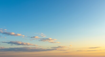 Serene Sunset Sky Peaceful Evening Cloudscape Photography