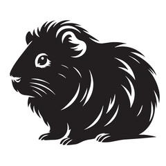 Graphic-ready guinea pig silhouette vector for branding and logo creation – guinea pig silhouette – guinea pig vector – guinea pig illustration – silhouette of guinea pig – guinea pig icon


