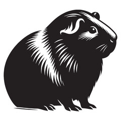 Bold guinea pig silhouette vector crafted for high-impact branding – guinea pig silhouette – guinea pig vector – guinea pig illustration – silhouette of guinea pig – guinea pig icon

