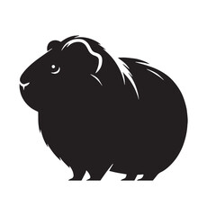 Refined guinea pig silhouette vector with defined edges for logo work – guinea pig silhouette – guinea pig vector – guinea pig illustration – silhouette of guinea pig – guinea pig icon

