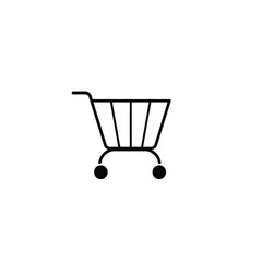 Shopping cart icon vector illustration for online store e commerce retail shop market and business design