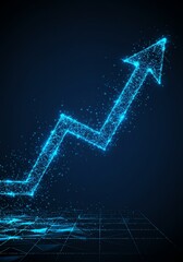 Abstract Upward Trending Arrow Growth, Success, and Progress Visualization