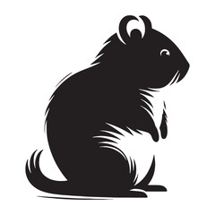 Refined hamster silhouette vector for high-quality logo design and digital branding – hamster silhouette – hamster vector – hamster illustration – silhouette of hamster – hamster icon

