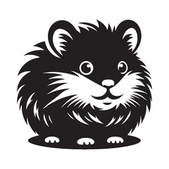 High-definition hamster silhouette vector designed for logo creation and digital artwork – hamster silhouette – hamster vector – hamster illustration – silhouette of hamster – hamster icon

