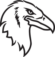 Eagle   head simple icon. Vector ICON all icon Viktor..