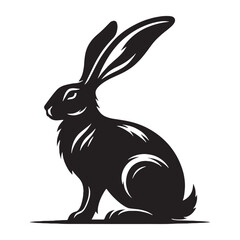 Versatile hare silhouette vector designed for scalable logos and custom designs – hare silhouette – hare vector – hare illustration – silhouette of hare – hare icon

