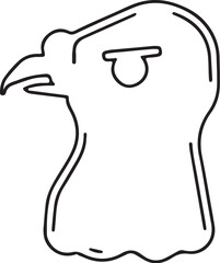 Eagle   head simple icon. Vector ICON all icon Viktor..