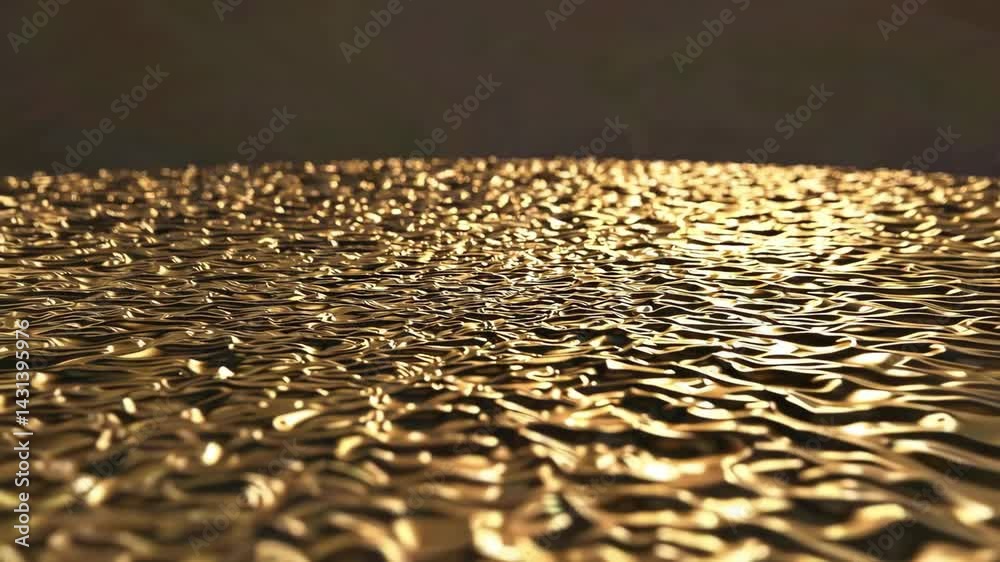 Poster serene golden surface with tranquil textures and dynamic patterns