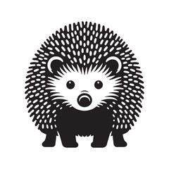 Iconic hedgehog silhouette vector for integration into logos and custom designs – hedgehog silhouette – hedgehog vector – hedgehog illustration – silhouette of hedgehog – hedgehog icon

