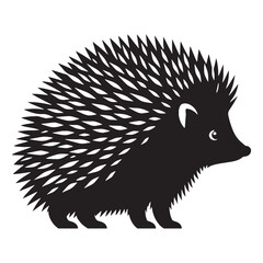 Clean hedgehog silhouette vector perfect for logos, branding, and digital art – hedgehog silhouette – hedgehog vector – hedgehog illustration – silhouette of hedgehog – hedgehog icon

