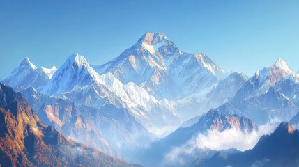 Obraz premium Majestic mountain range panorama