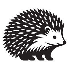 Artistic hedgehog silhouette vector with clean lines for minimalistic logos – hedgehog silhouette – hedgehog vector – hedgehog illustration – silhouette of hedgehog – hedgehog icon

