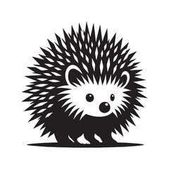 Simple hedgehog silhouette vector ideal for scalable digital logos and art – hedgehog silhouette – hedgehog vector – hedgehog illustration – silhouette of hedgehog – hedgehog icon

