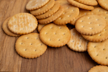 Sandwich cookies, biscuit, on a light background. Modern concept of cookies. Tasty snack