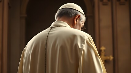 pape en prière