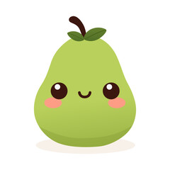 Cute Fruit Objects With Cartoon Style