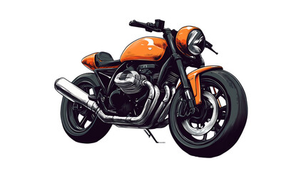 Stylish orange motorcycle with a modern design, perfect for a bold statement on the road.