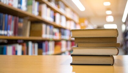 some books on the table in library. Custom AI Model