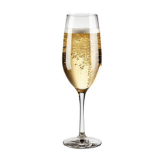 golden champagne glass isolated on transparent background.png