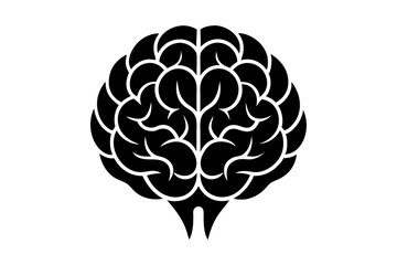brain silhouette vector illustration, human brain vector 