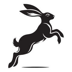 Bold running hare silhouette vector for high-quality visual branding projects – hare silhouette – hare vector – hare illustration – silhouette of hare – hare icon


