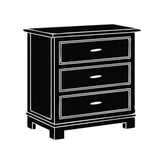 Silhouette of a cabinet