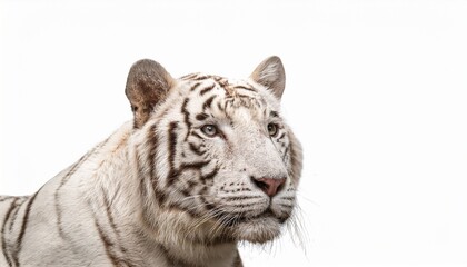 isolated white tiger