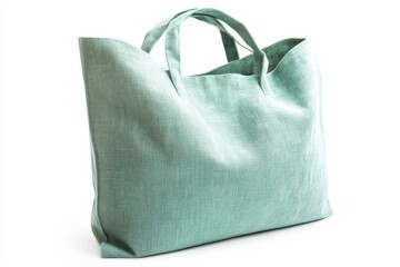 A stylish and reusable light green fabric tote bag, perfect for shopping or everyday use. A sustainable choice for carrying your items.